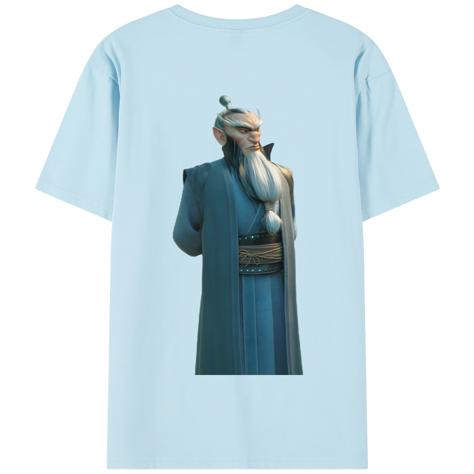 （画像用） Ne Zha 2 ナタ 魔童の大暴れ 綿100％半袖Tシャツ（背面プリント）